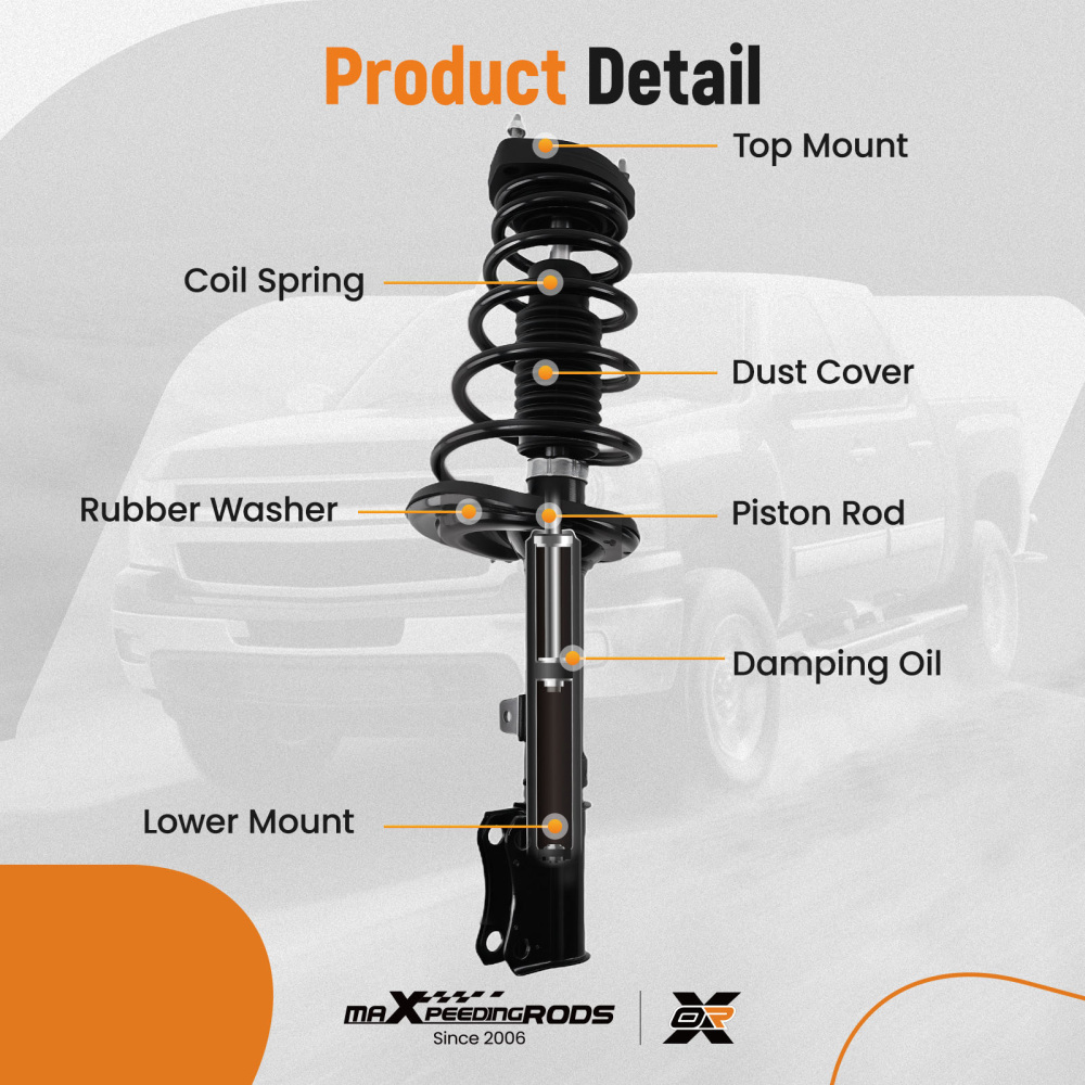 Rear Complete Struts Coil Spring LeftRight compatible for Toyota Avalon 2004 2005 172455