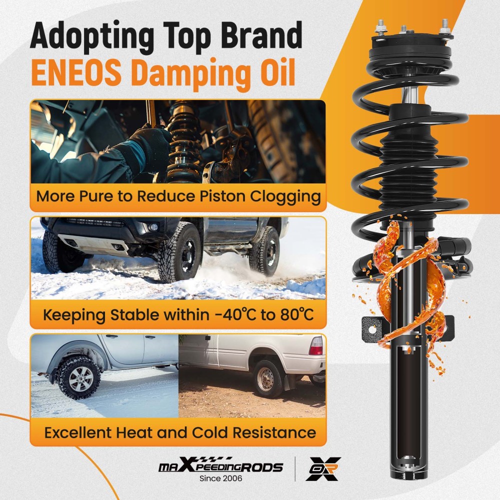 2x Front Left + Right Strut Spring compatible for Ford Transit Connect 2010-2013 2.0L