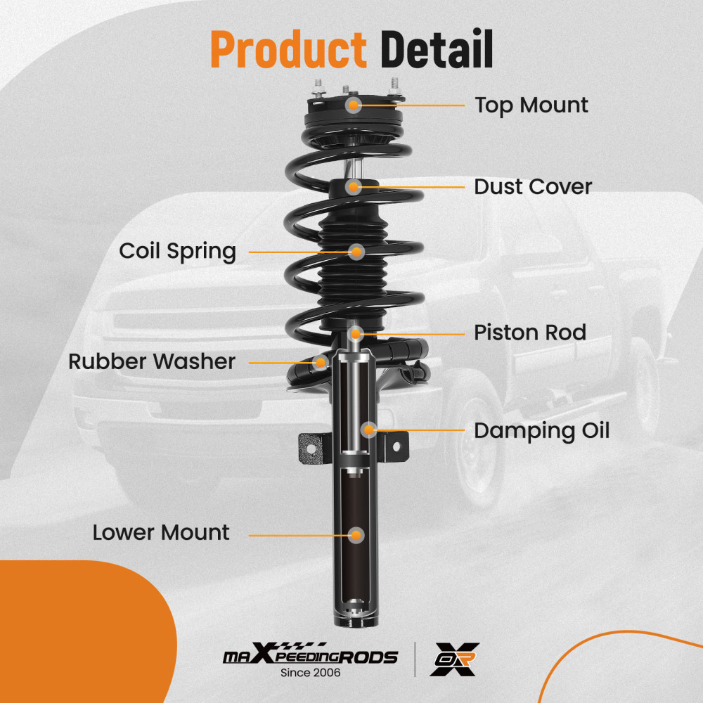 2x Front Left + Right Strut Spring compatible for Ford Transit Connect 2010-2013 2.0L