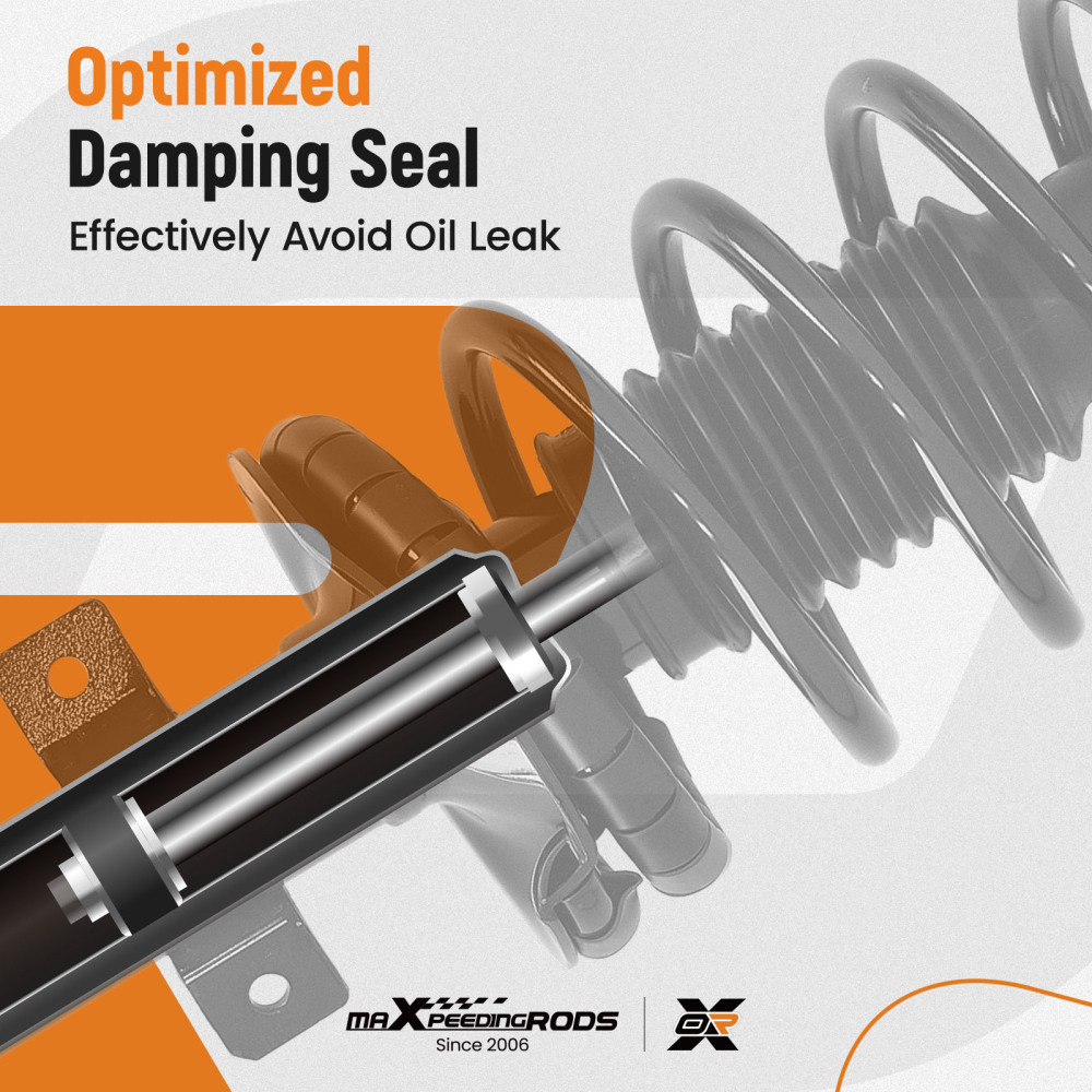 2x Front Left + Right Strut Spring compatible for Ford Transit Connect 2010-2013 2.0L