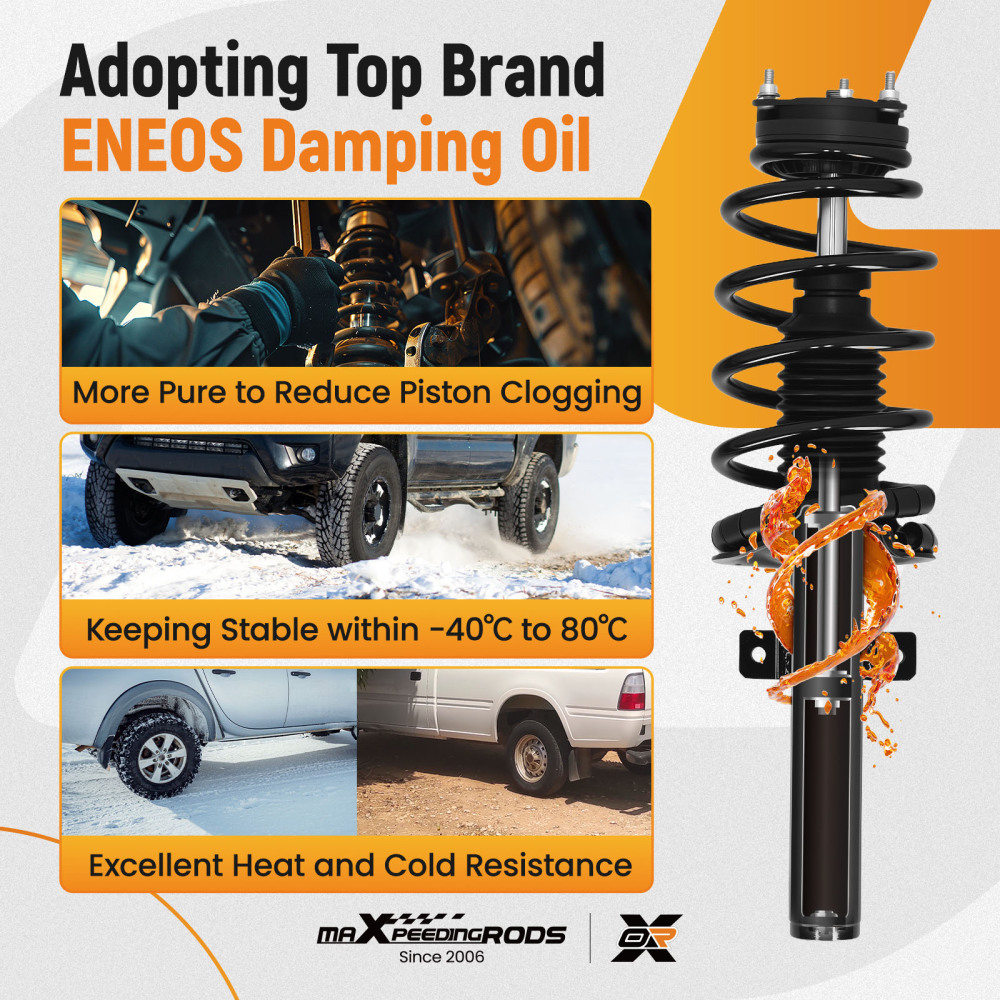 4x Front + Rear Struts w/Coil Spring compatible for Ford Transit Connect 2010-2013 2.0L