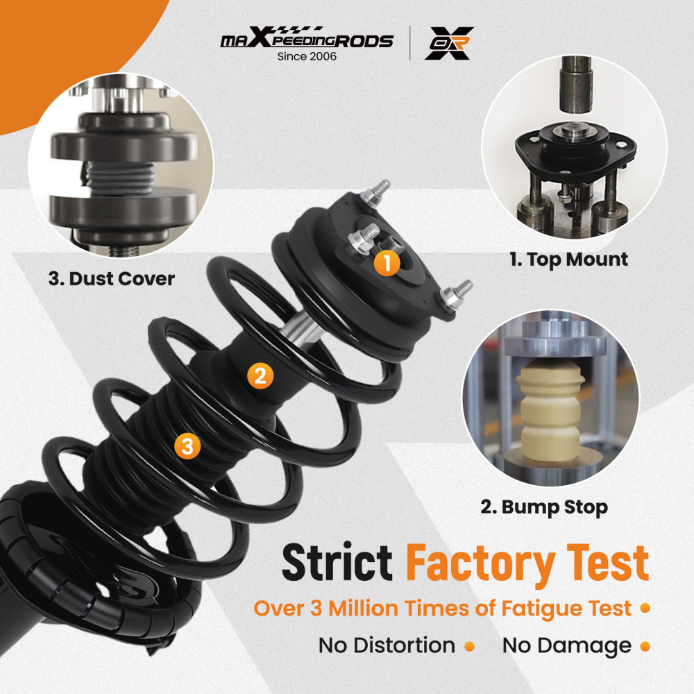 4x Front + Rear Struts w/Coil Spring compatible for Ford Transit Connect 2010-2013 2.0L