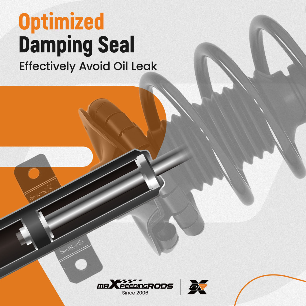 4x Front + Rear Struts w/Coil Spring compatible for Ford Transit Connect 2010-2013 2.0L