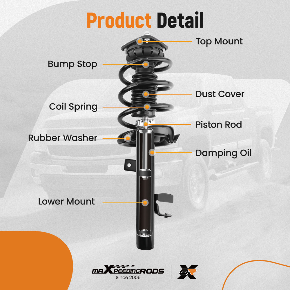 MaXpeedingrods Front Complete Struts Control Arms Assembly compatible for Ford ESCAPE 2013