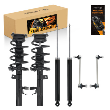 6pcs Suspension Rear Front Struts w/Sway Bar Assembly compatible for FORD ESCAPE 2013
