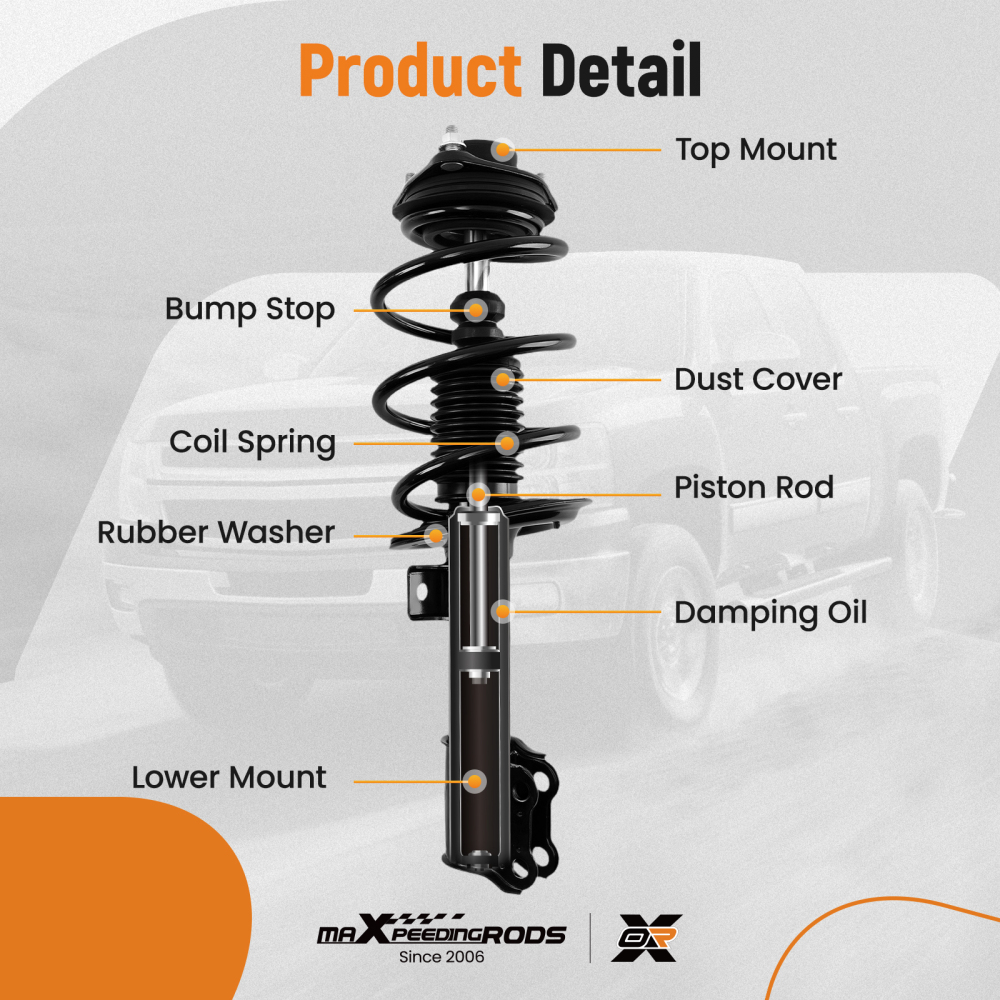 maXpeedingrods 4Pc Front Strut & Sway Bar Link for Hyundai Sonata 2011