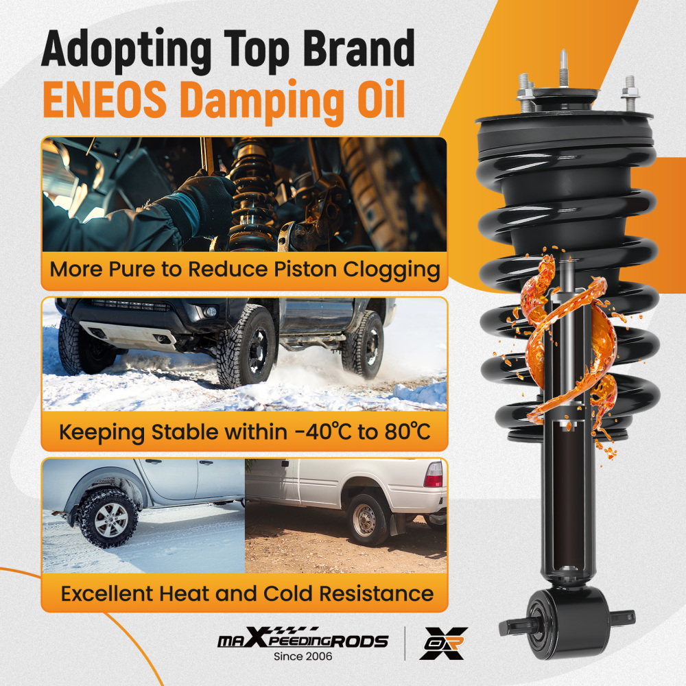 Suspension Front Struts Pair for 2014-2018 compatible for Chevy GMC Silverado Sierra 1500 4WD