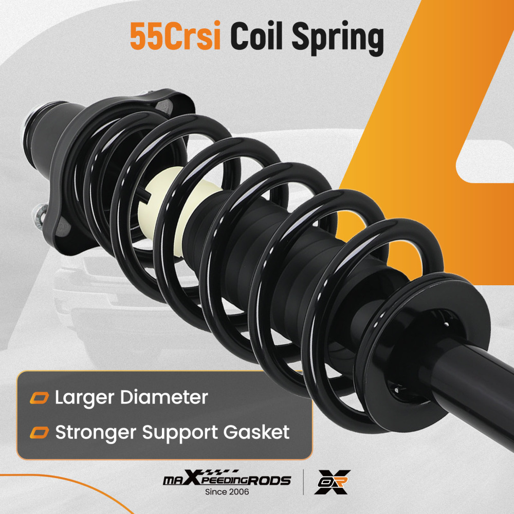 2x Quick Complete Rear Strut w/ Coil Spring compatible for Dodge Journey 2009-2010