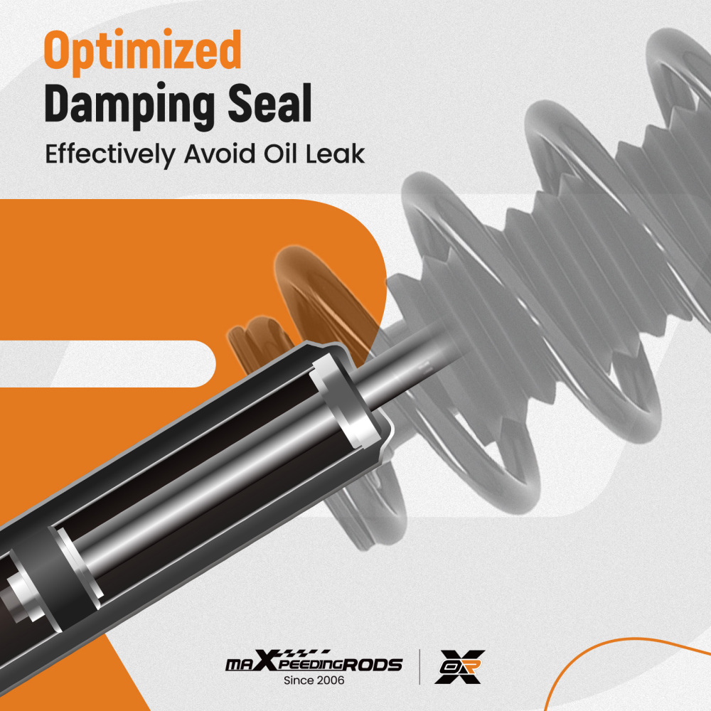 2x Quick Complete Rear Strut w/ Coil Spring compatible for Dodge Journey 2009-2010