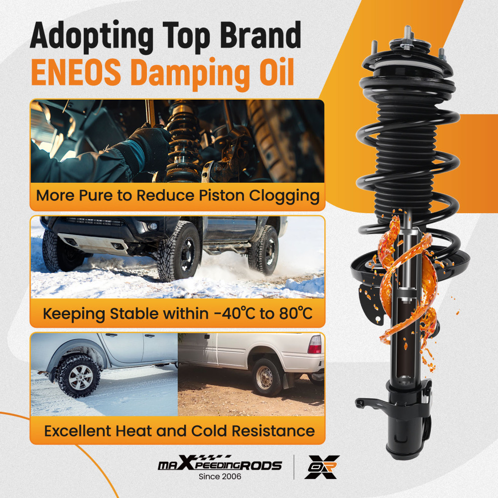 Front Complete Struts w/Spring Rear Shocks compatible for Acura MDX 2007-2013 ZDX 2010-2013