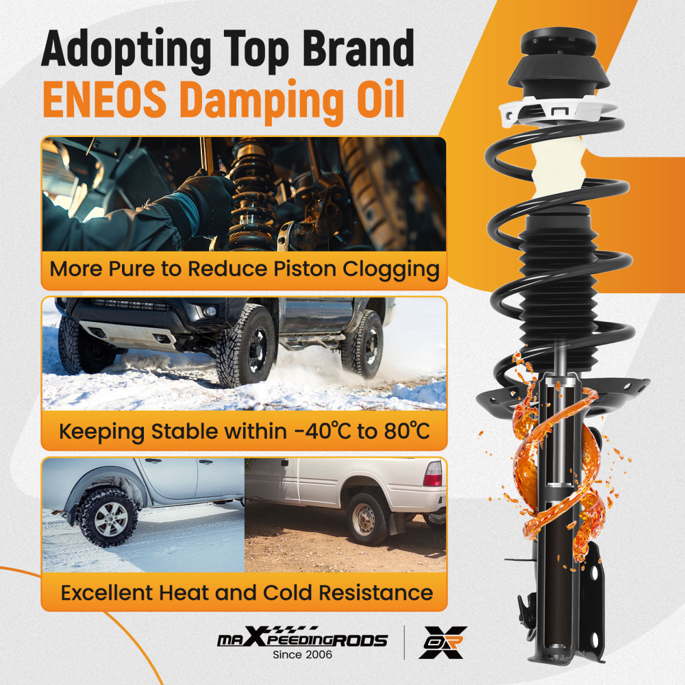 Set 4 Front Complete Strut w/ Coil Spring Rear Shock Kit For 2009-2013 compatible for Honda Fit