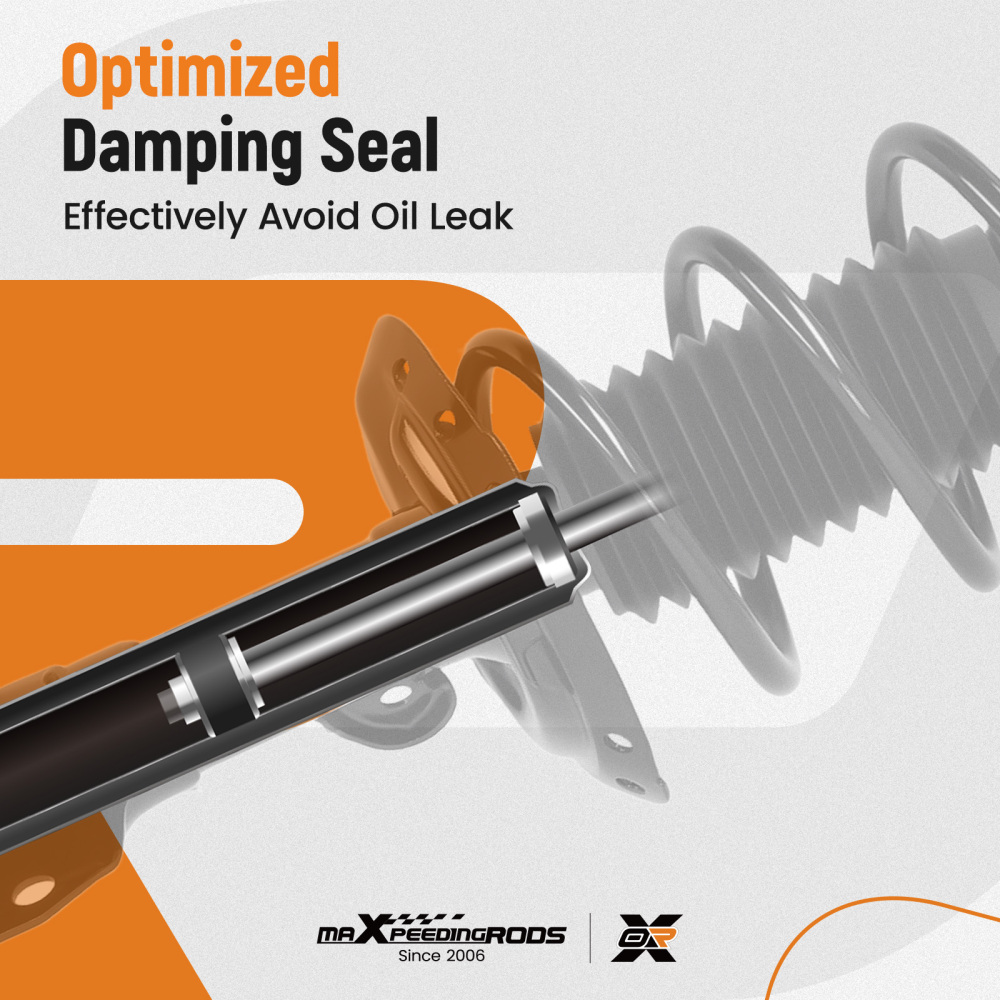 Set 4 Front Complete Strut w/ Coil Spring Rear Shock Kit For 2009-2013 compatible for Honda Fit