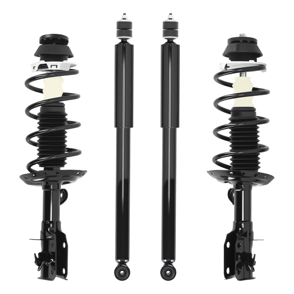 Set 4 Front Complete Strut w/ Coil Spring Rear Shock Kit For 2009-2013 compatible for Honda Fit