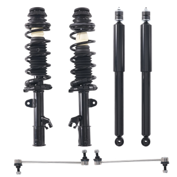 Front Struts Springs Rear Shock Absorbers Sway Bars Kit compatible for Nissan Versa Note