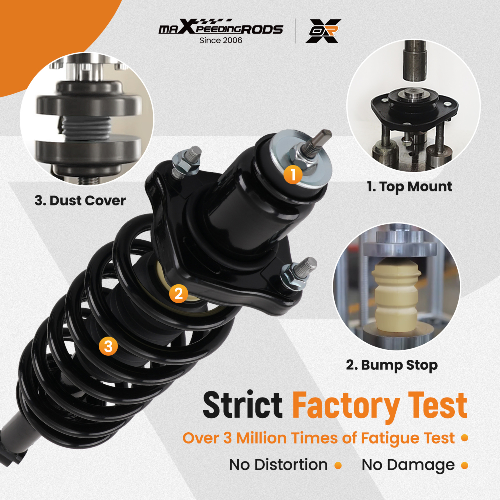 Quick Complete Rear Strut w/ Coil Spring compatible for Dodge Journey 2009-2010 2.4L 3.5L