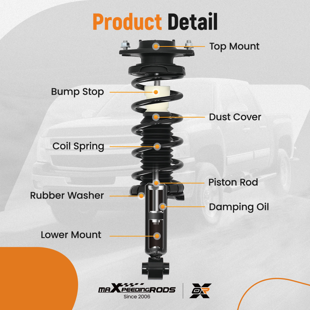 Pair Rear Struts with Coil Springs Assembly for 2010 2011 2012 compatible for Subaru Legacy