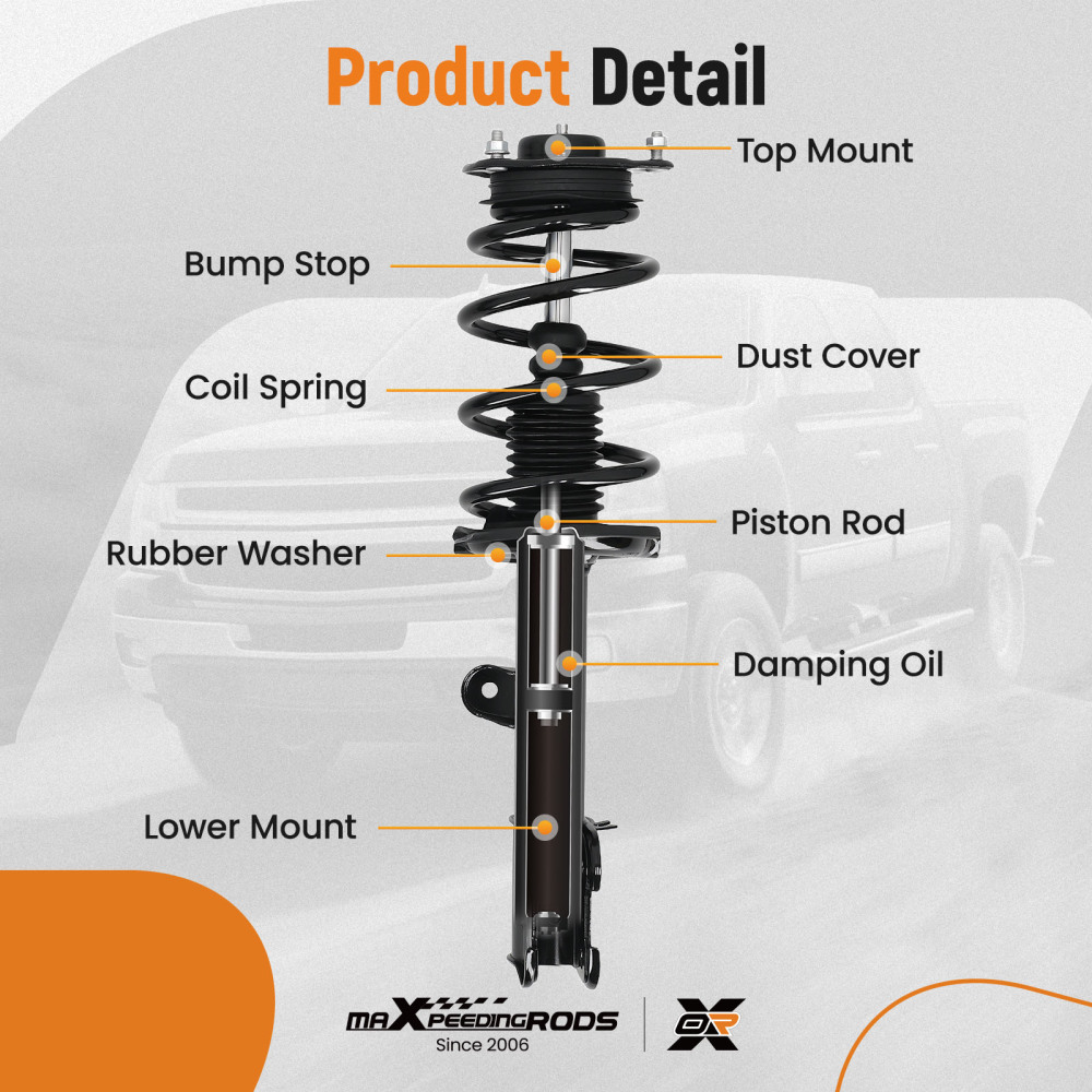 MaXpeedingrods FrontRear Complete Struts Coil Spring compatible for Kia Sorento 11-13