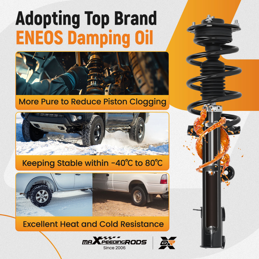 Suspension Rear Front Struts Assembly compatible for Hyundai Santa Fe 2010-2012 2.4L 3.5L