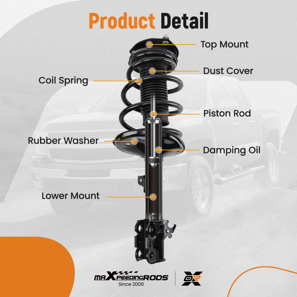 4x Front + Rear Struts w/Coil Spring compatible for Lexus Rx300 1999-2003 compatible for FWD 3.0L