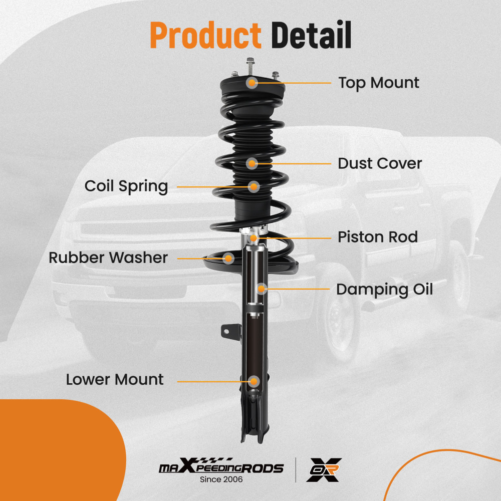 MaXpeedingrods Rear Pair Complete Struts w/ Spring for 1999-2003 compatible for Lexus RX300 compatible for FWD