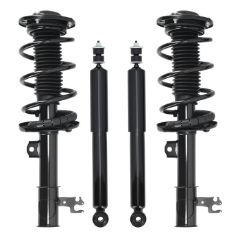 Front StrutsRear Shock w/ Coil Spring Assembly compatible for Saab 9-3 2003-2005 L4 2.0L