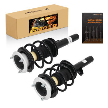 Pair Front Complete Struts w/Coil Springs compatible for BMW 325xi 2001-2002 4WD/AWD