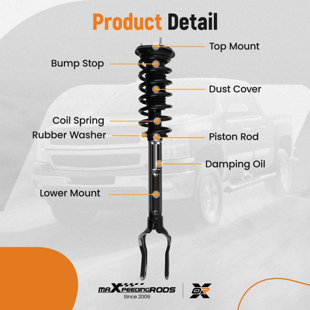 MaXpeedingrods Front Struts + Control Arms compatible for Dodge Durango 2011-2015 911304