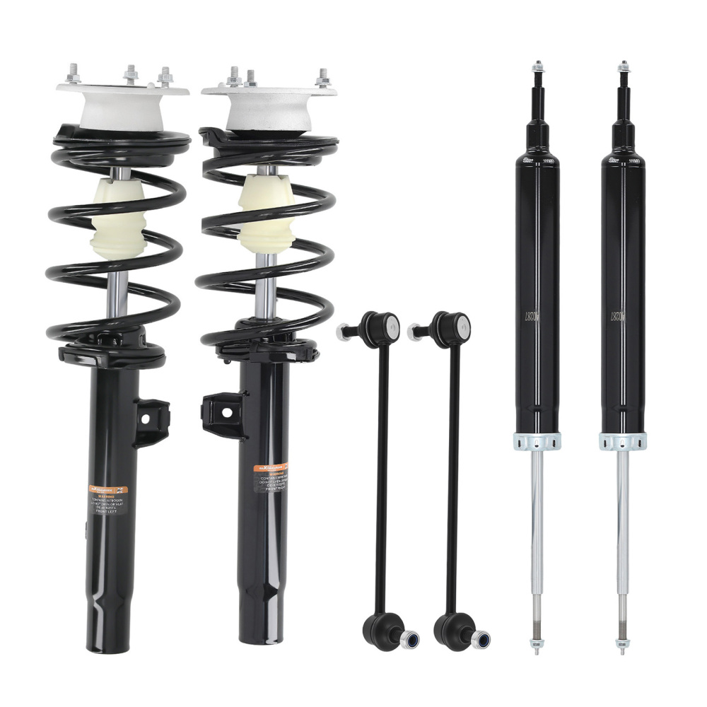 MaXpeedingrods Front Rear Struts w/Sway Bar Links compatible for BMW 135i 2008-2011