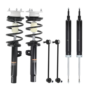 MaXpeedingrods Front Rear Struts w/Sway Bar Links compatible for BMW 135i 2008-2011