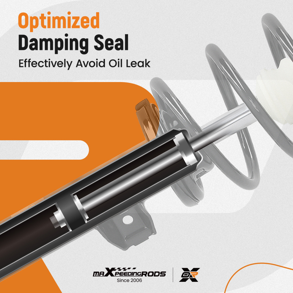 MaXpeedingrods Front Rear Struts w/Sway Bar Links compatible for BMW 135i 2008-2011