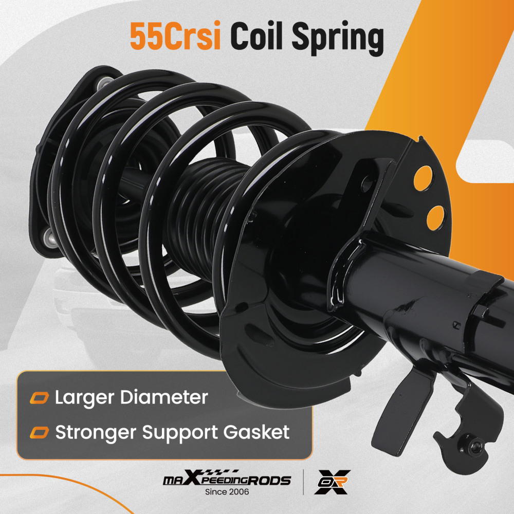 2x Complete Front Struts ShockCoil Springs compatible for Ford Transit Connect 2014-2016