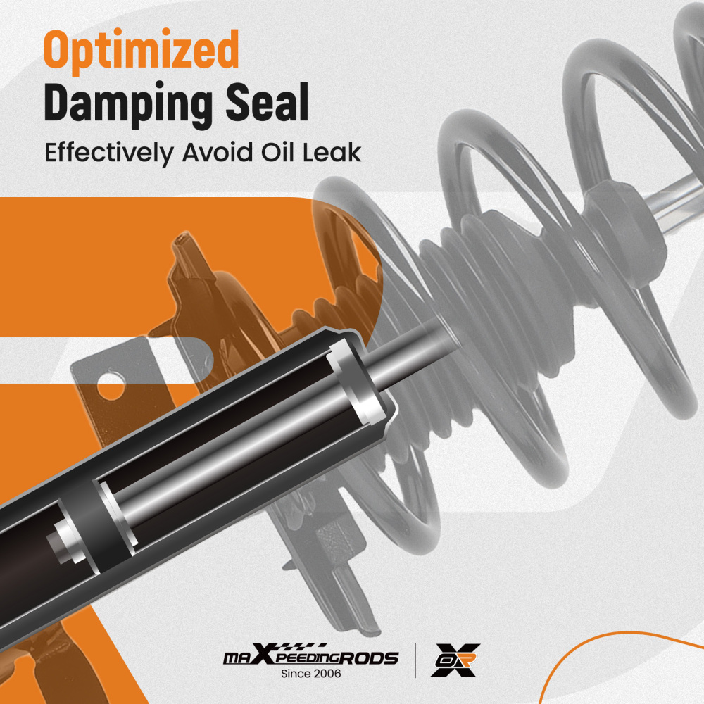 2x Complete Front Struts ShockCoil Springs compatible for Ford Transit Connect 2014-2016