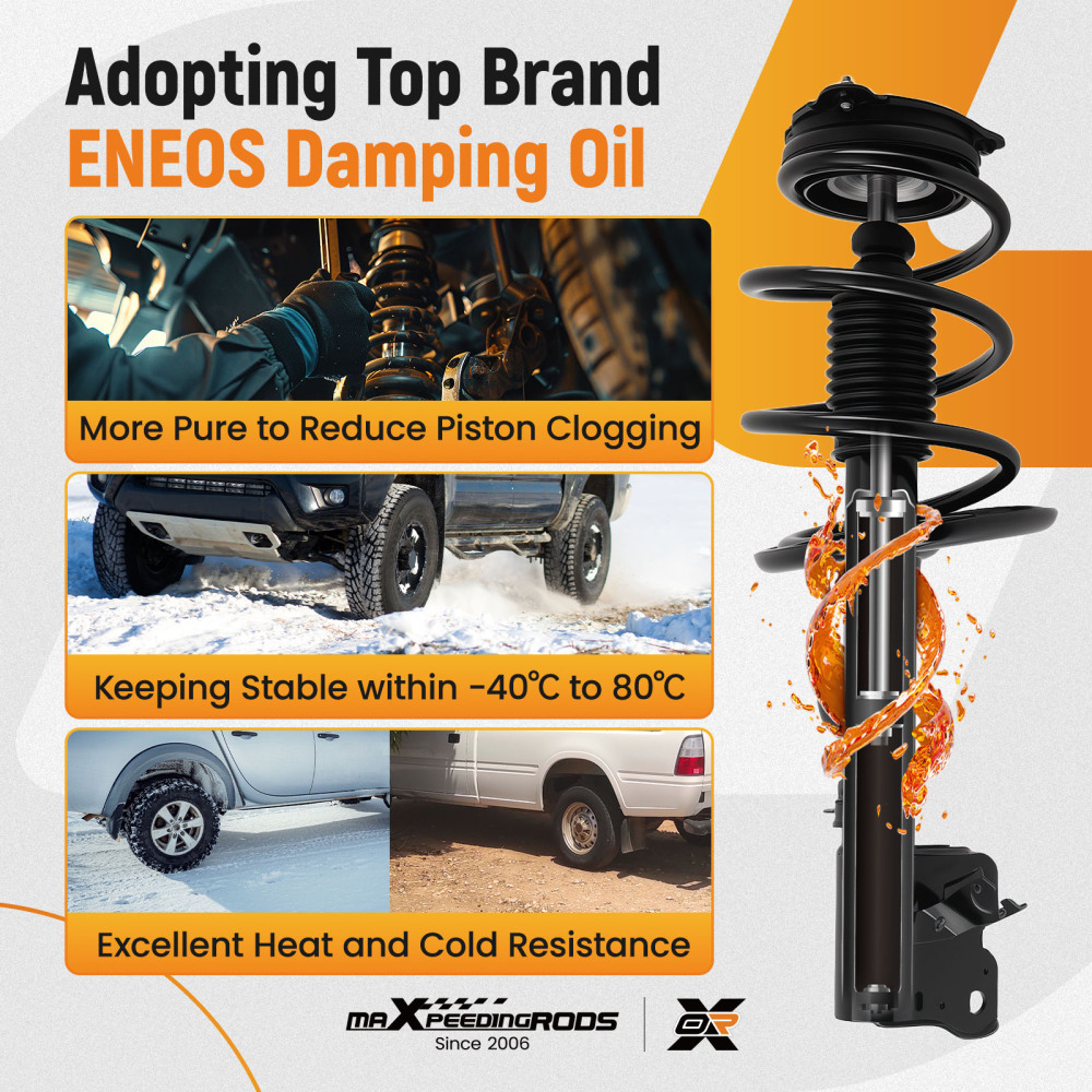 2x Complete Front Struts ShockCoil Springs Assembly compatible for Nissan Quest 11-17