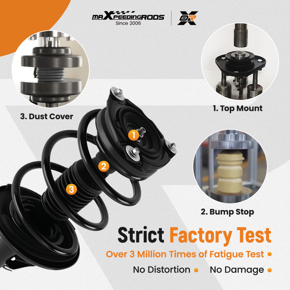 2x Complete Front Struts ShockCoil Springs Assembly compatible for Nissan Quest 11-17