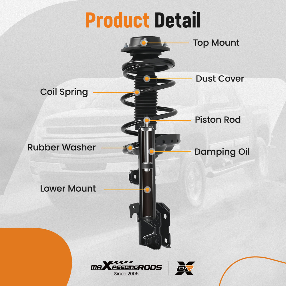 FrontRear Complete StrutsCoil Springs compatible for Subaru Outback 2015-2017 13371