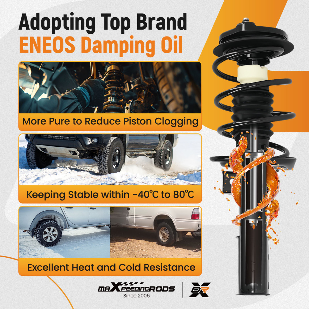 2pcs Front Struts w/Coil Springs Assembliy compatible for Mercedes-Benz C300 2008-2014