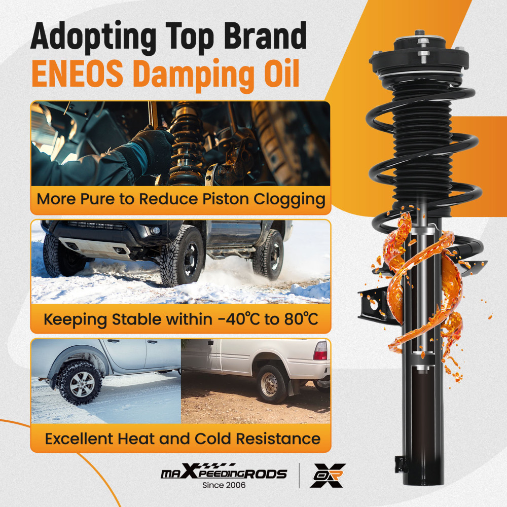 maXpeedingrods Front Rear Struts Assembly compatible for VW Tiguan 2009-2017 2.0L 1335957