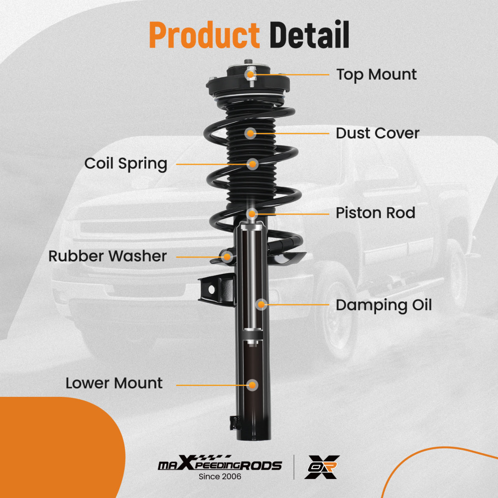 maXpeedingrods Front Rear Struts Assembly compatible for VW Tiguan 2009-2017 2.0L 1335957