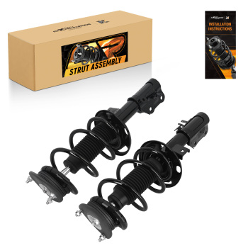 Pair Front Complete Struts w/ Coil Spring compatible for Mazda 3 FWD 2014-2018 2.0L 2.5L