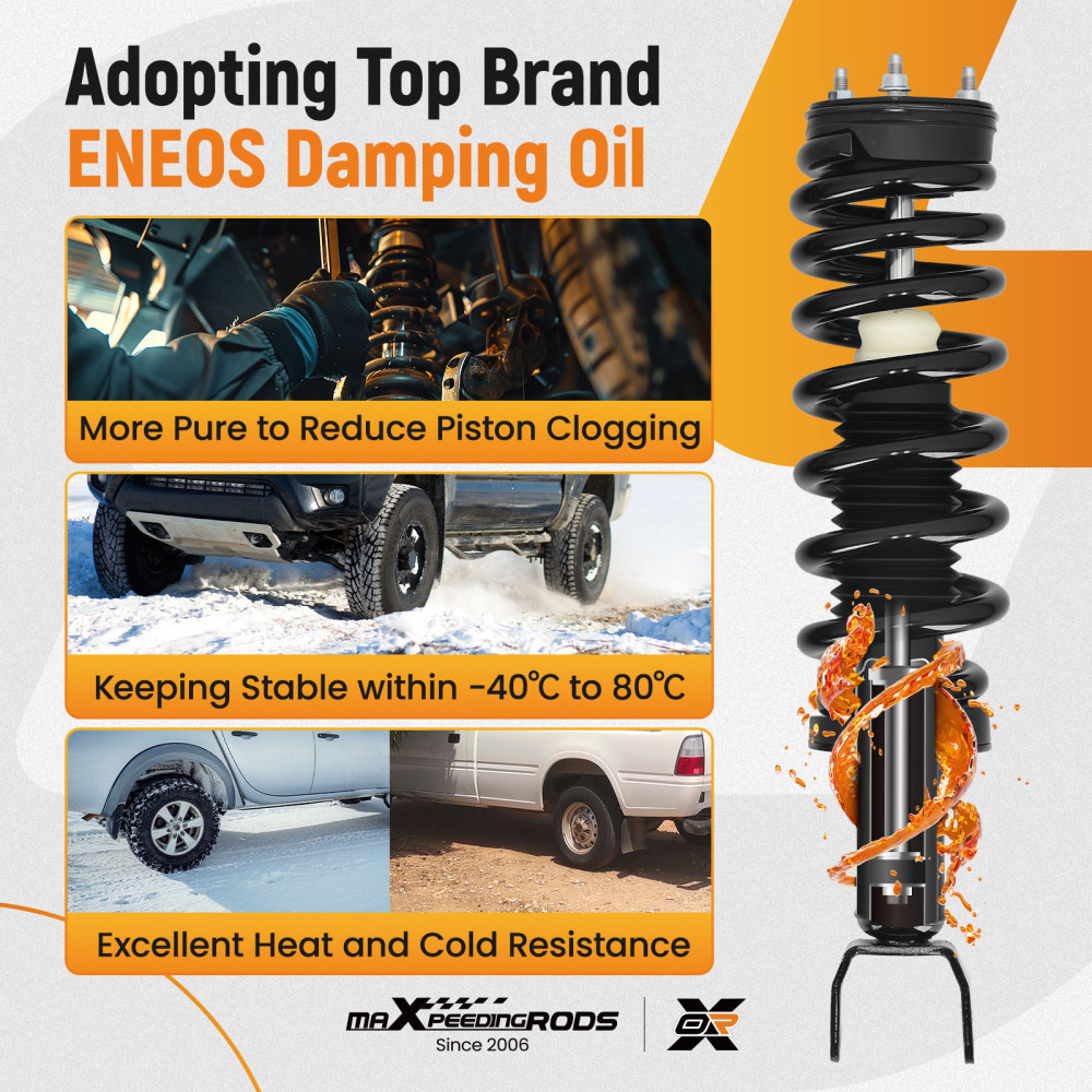 Suspension Rear Front Struts Assembly compatible for DODGE RAM 1500 09-10 compatible for RAM 1500 11-18