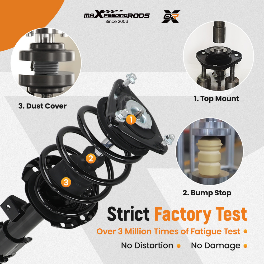 2x Complete Front Struts ShockCoil Springs Assembly compatible for Kia Soul 2014-2019