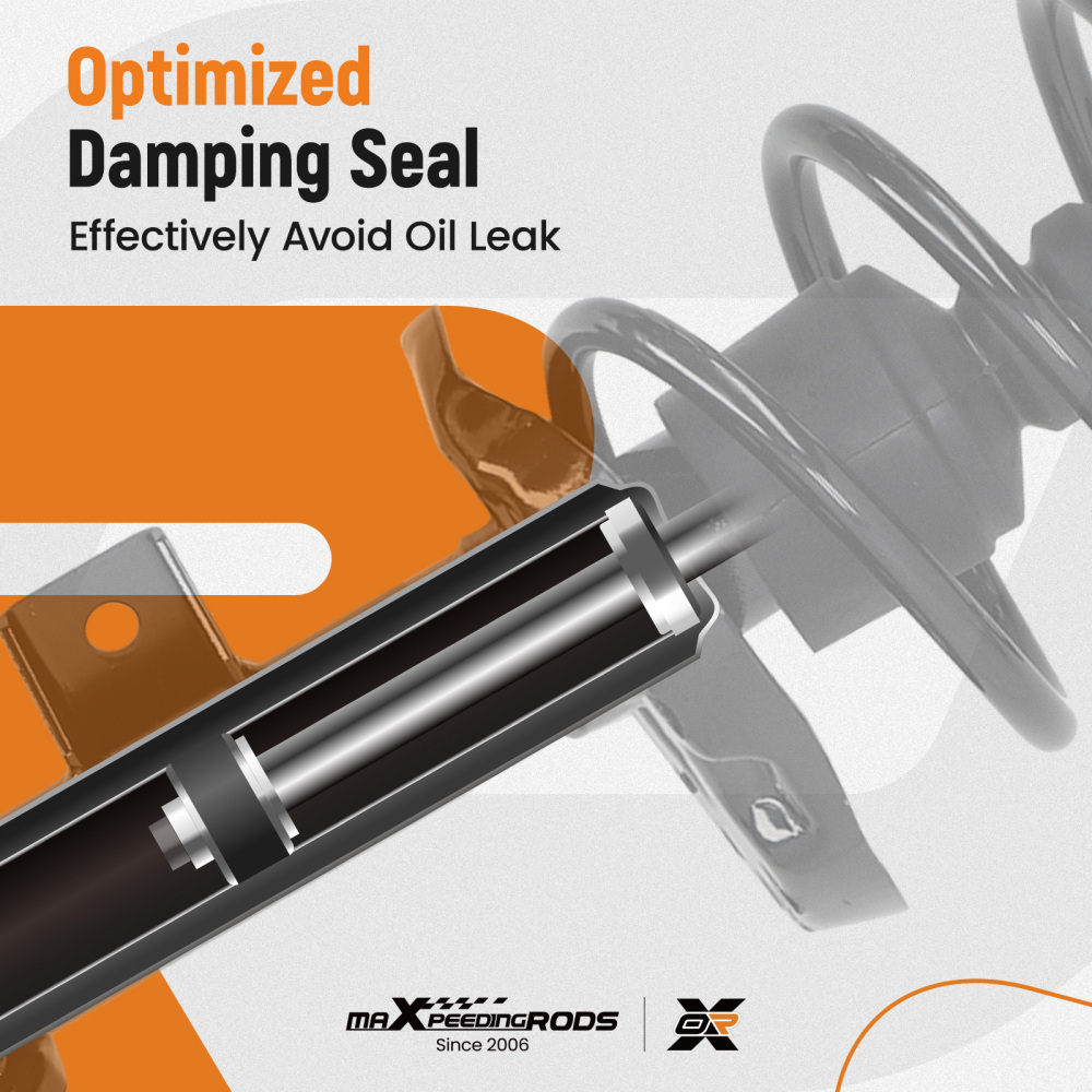 2x Complete Front Struts ShockCoil Springs Assembly compatible for Kia Soul 2014-2019