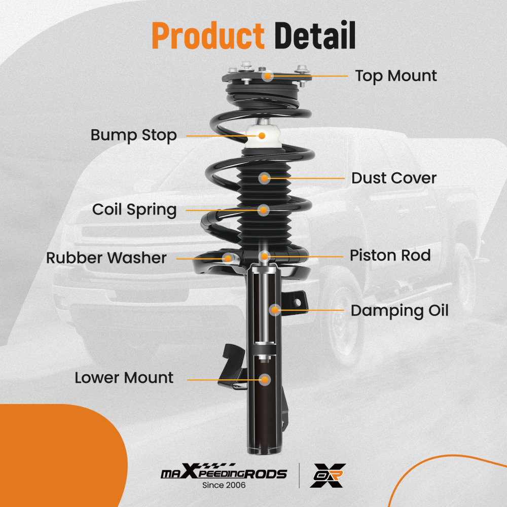 Suspension Rear Front Struts Assembly compatible for Kia Soul 2014-2019 1.6L 2.0L