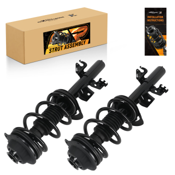 2x Front Left + Right Strut Spring compatible for Jeep Cherokee 2014-2022 2.0L 2.4L 3.2L