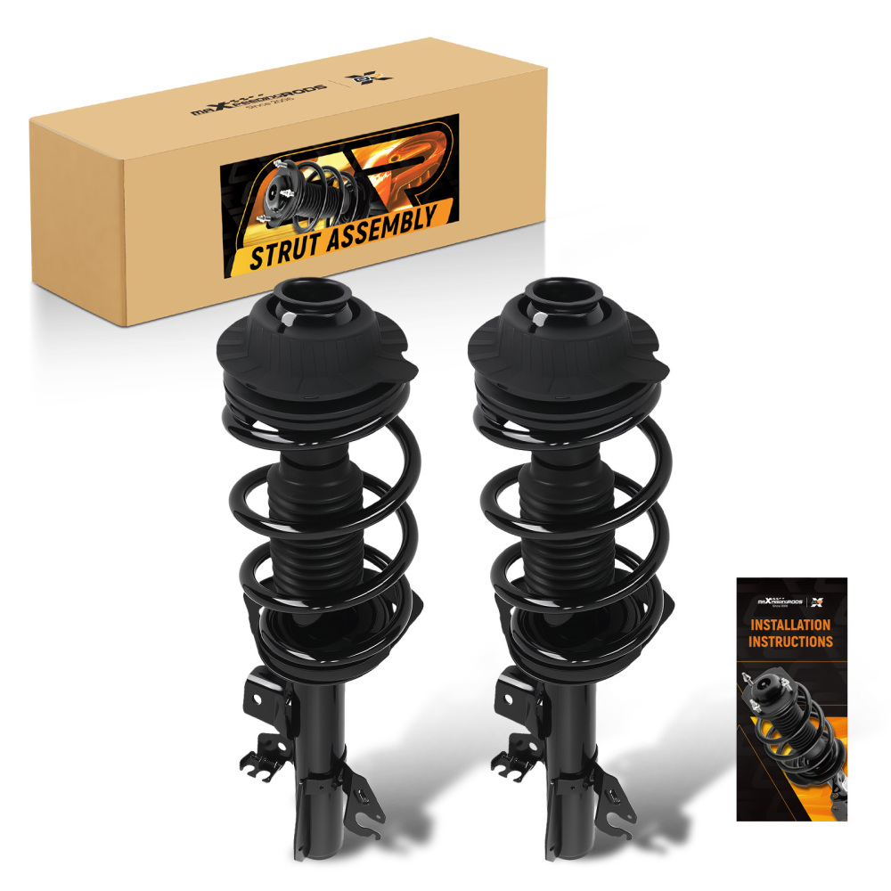 2x Front Left + Right Strut Spring compatible for Jeep Cherokee 2014-2022 2.0L 2.4L 3.2L