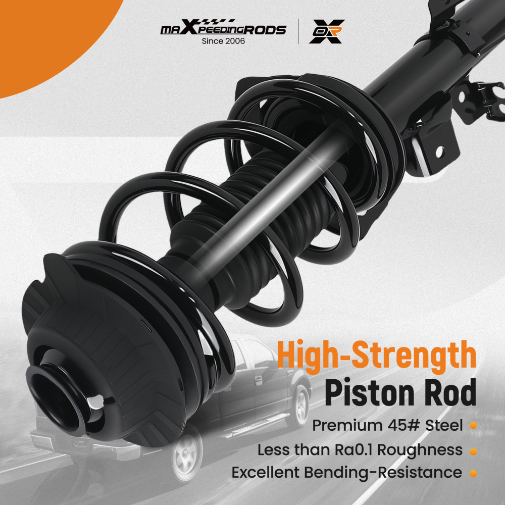 2x Front Left + Right Strut Spring compatible for Jeep Cherokee 2014-2022 2.0L 2.4L 3.2L