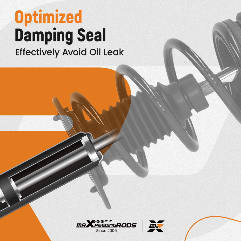 Front Rear Complete Shocks Struts Coil Spring compatible for Jeep Cherokee 2014-2018