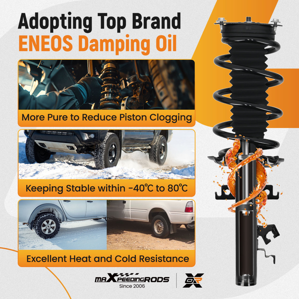 4X Suspension Rear Front Struts Assembly compatible for NISSAN ROGUE AWD 2014-2017