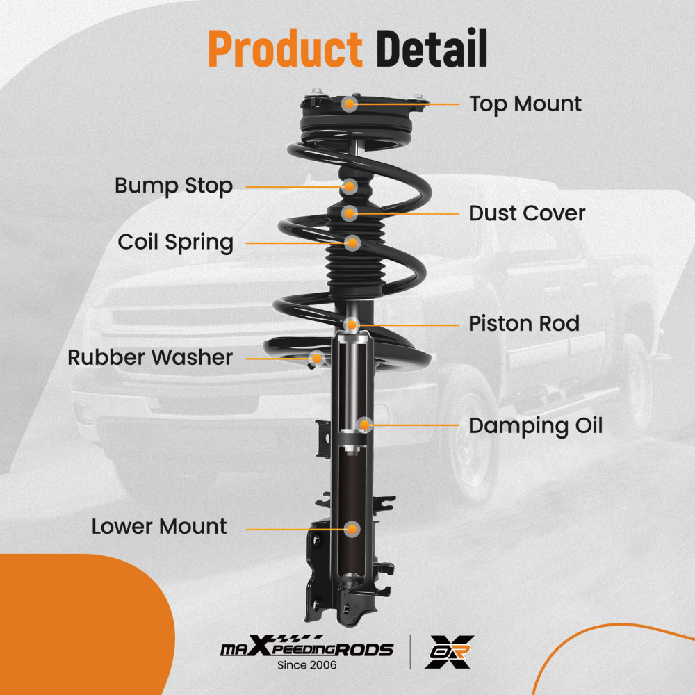 maXpeedingrods 6Pcs Front Struts & Rear Shocks Absorbers for Nissan Pathfinder 2013-2020 Infiniti QX60 2014-2020 Infiniti JX35 2013