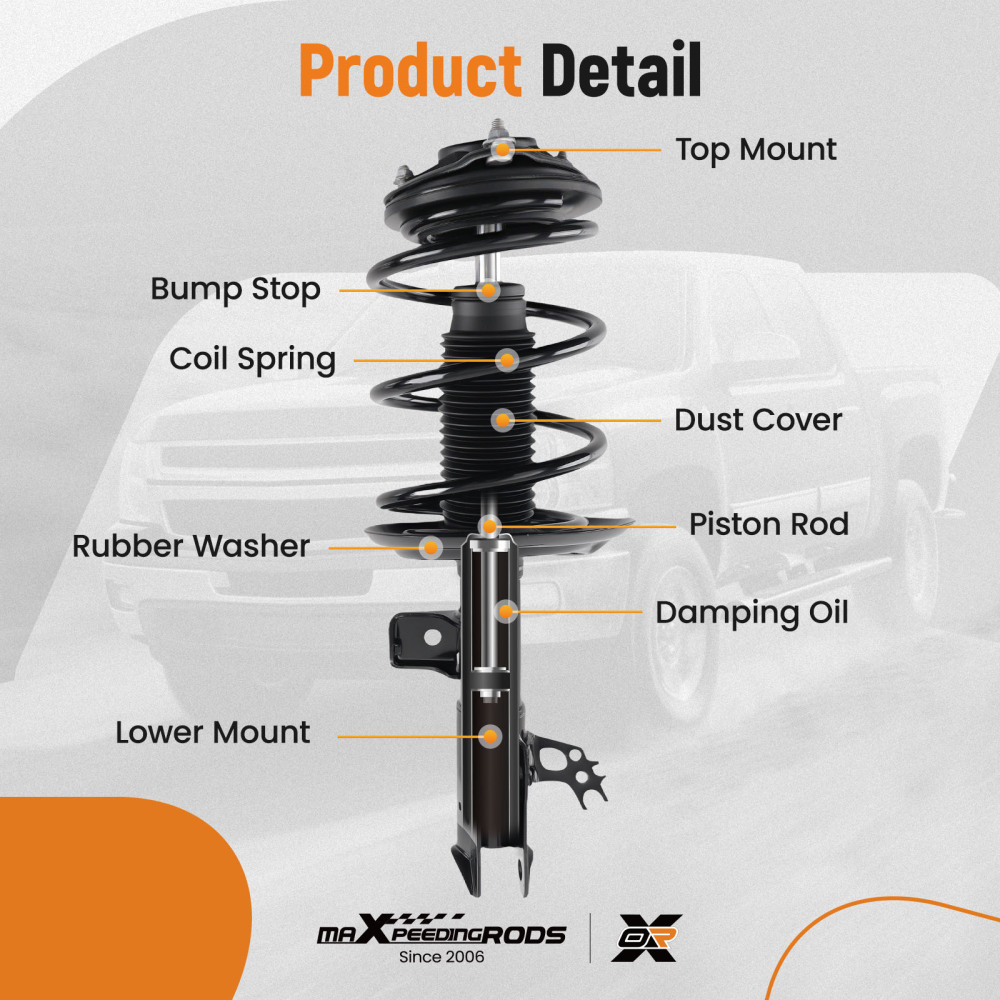 maXpeedingrods 2Pcs Front Struts Shocks compatible for Toyota Camry 2018-2020